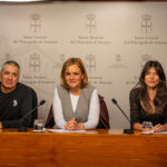 Xune Elipe, Covadonga Tomé y Laura Tuero.
