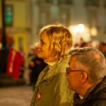 Covadonga Tomé, junto a Xune Elipe, en una de las concentraciones contra la siniestralidad laboral.