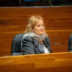 Covadonga Tomé, al inicio del Pleno de Presupuestos en la Xunta de Asturies